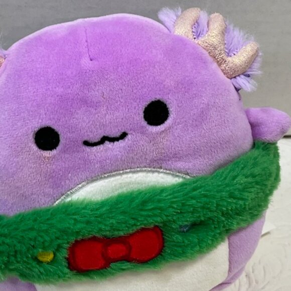 Original Squishmallows Svenja the Axolotl Christmas Mini Plush Toy Purple - Picture 5 of 9